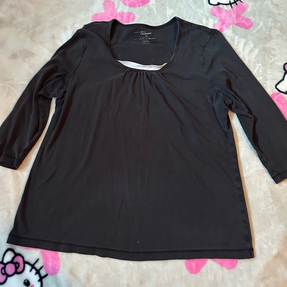 Women’s Penmans black & white half length long sleeve t shirt size extra large